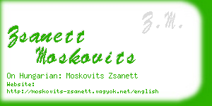 zsanett moskovits business card